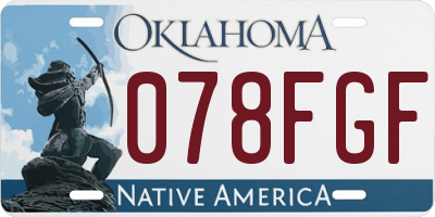 OK license plate 078FGF