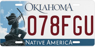 OK license plate 078FGU