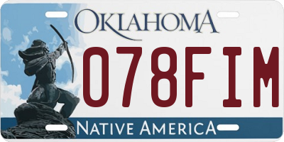 OK license plate 078FIM