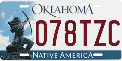 OK license plate 078TZC