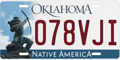 OK license plate 078VJI