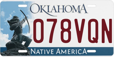 OK license plate 078VQN