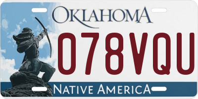 OK license plate 078VQU