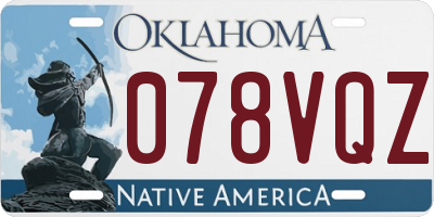 OK license plate 078VQZ