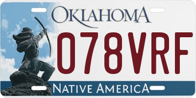 OK license plate 078VRF