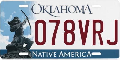 OK license plate 078VRJ