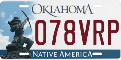 OK license plate 078VRP