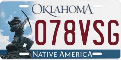 OK license plate 078VSG