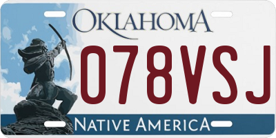 OK license plate 078VSJ