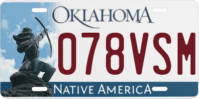 OK license plate 078VSM