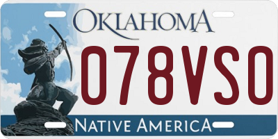 OK license plate 078VSO