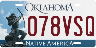 OK license plate 078VSQ