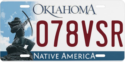 OK license plate 078VSR