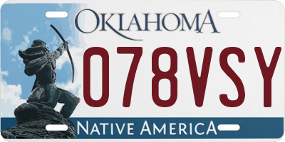 OK license plate 078VSY