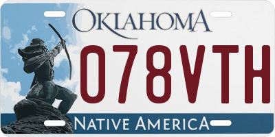 OK license plate 078VTH