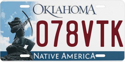 OK license plate 078VTK