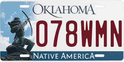 OK license plate 078WMN