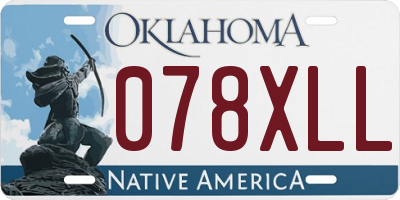 OK license plate 078XLL
