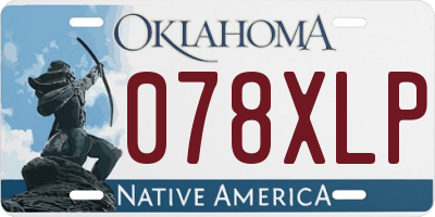 OK license plate 078XLP