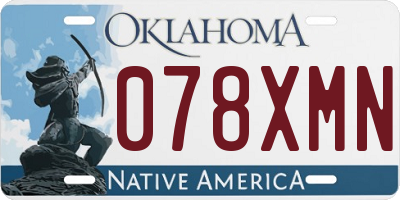 OK license plate 078XMN
