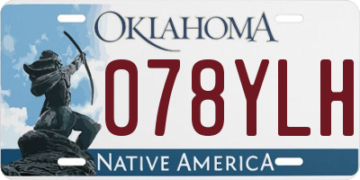 OK license plate 078YLH