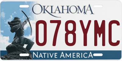 OK license plate 078YMC