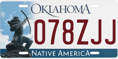 OK license plate 078ZJJ
