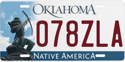 OK license plate 078ZLA