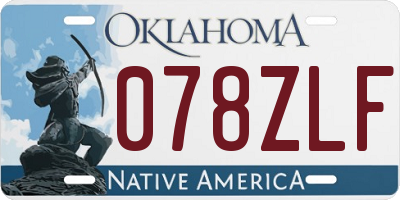 OK license plate 078ZLF