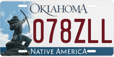 OK license plate 078ZLL