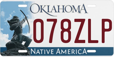 OK license plate 078ZLP