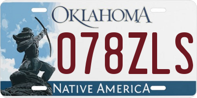 OK license plate 078ZLS