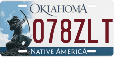 OK license plate 078ZLT