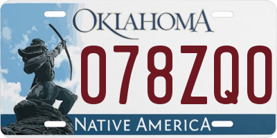 OK license plate 078ZQO