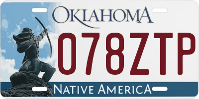 OK license plate 078ZTP