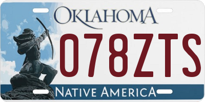 OK license plate 078ZTS