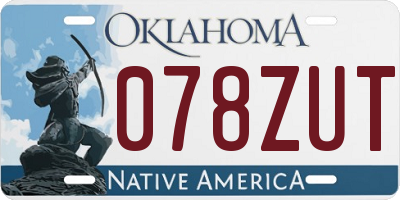 OK license plate 078ZUT