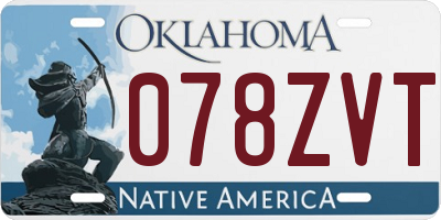 OK license plate 078ZVT
