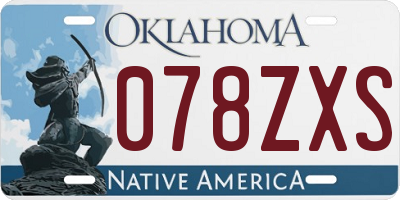 OK license plate 078ZXS