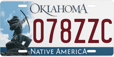 OK license plate 078ZZC