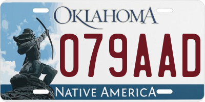 OK license plate 079AAD