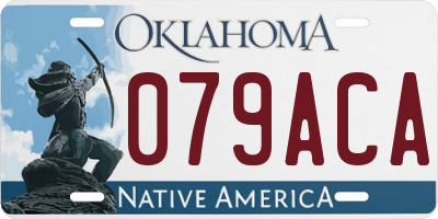 OK license plate 079ACA