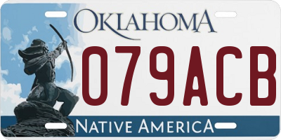 OK license plate 079ACB