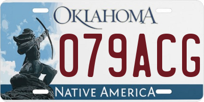OK license plate 079ACG