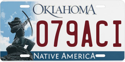 OK license plate 079ACI