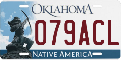 OK license plate 079ACL