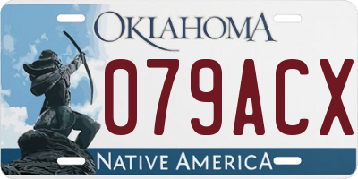 OK license plate 079ACX