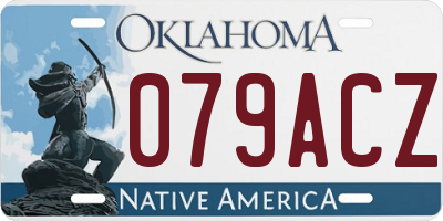OK license plate 079ACZ