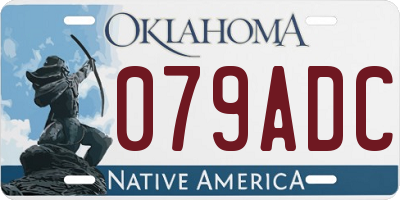 OK license plate 079ADC