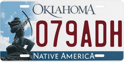 OK license plate 079ADH